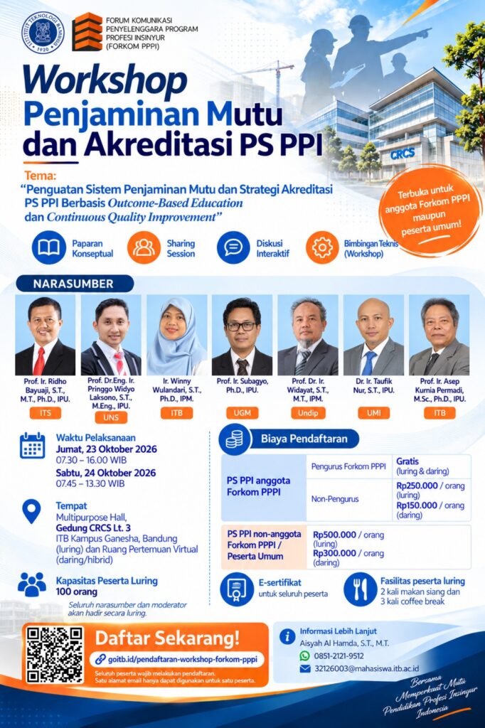 Workshop Penjaminan Mutu dan Akreditasi PS PPI 2026